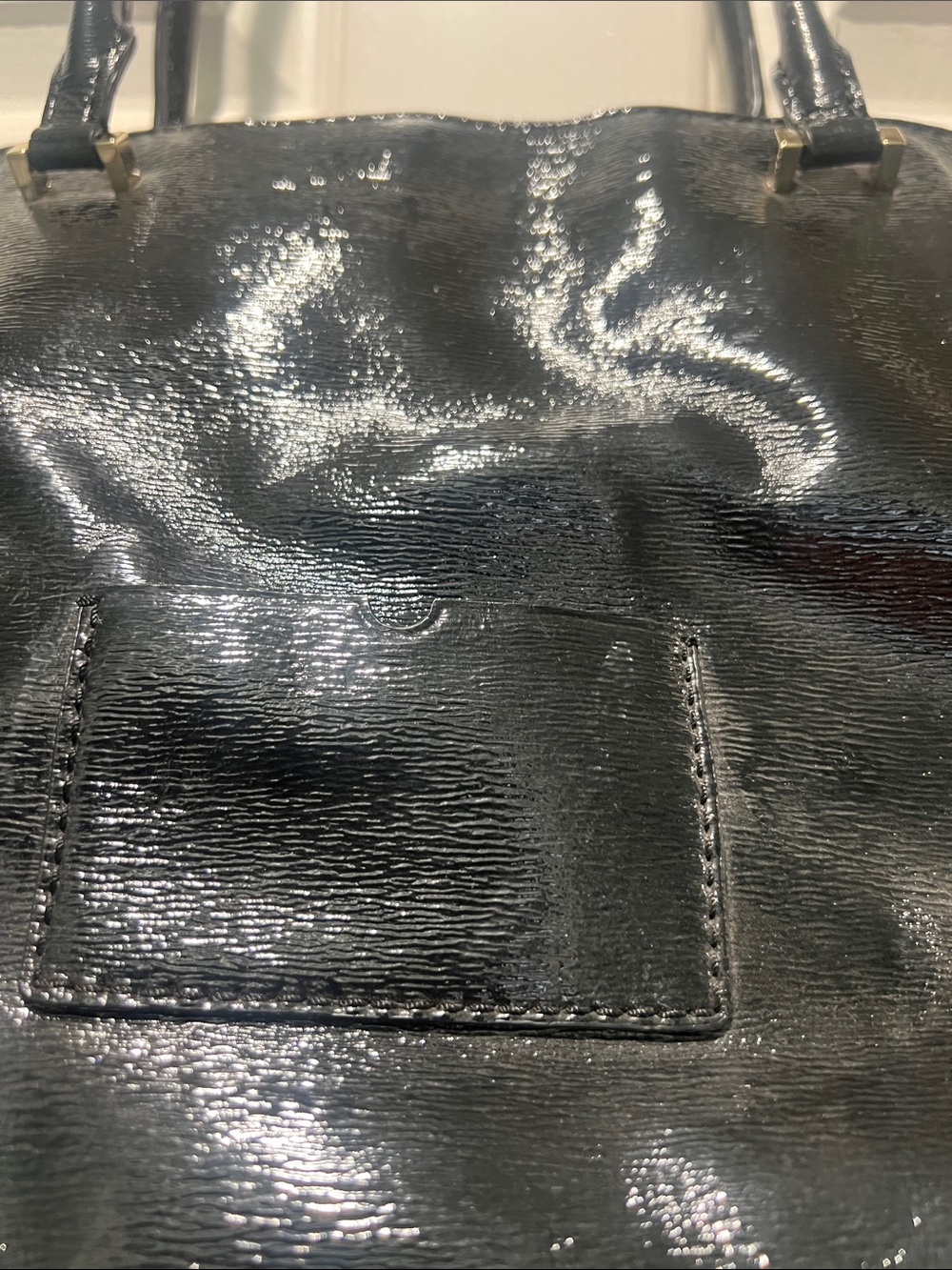 kate spade Black Patent Leather Tote with Top Handles - Picture 6 of 12